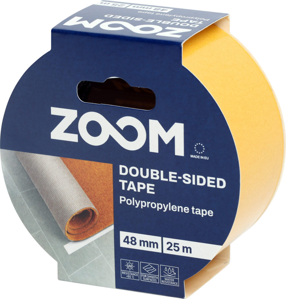 ZOOM Taśma dwustronna polipropylenowa, 48 mm x 25 m