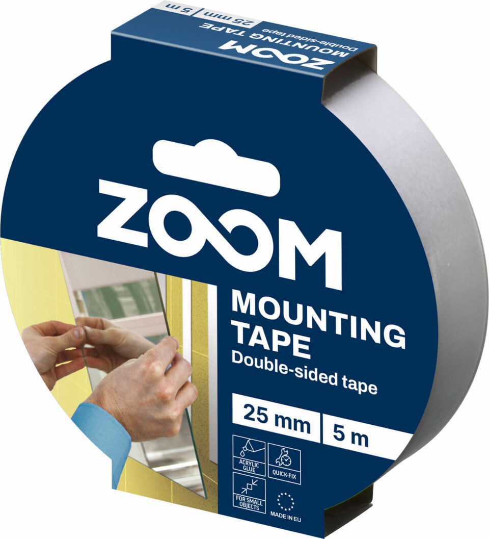 ZOOM Double-sided mounting tape 25 mm x 5 m