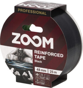 ZOOM Professional Reinforced Duct Tape, 48 mm x 25 m, Black