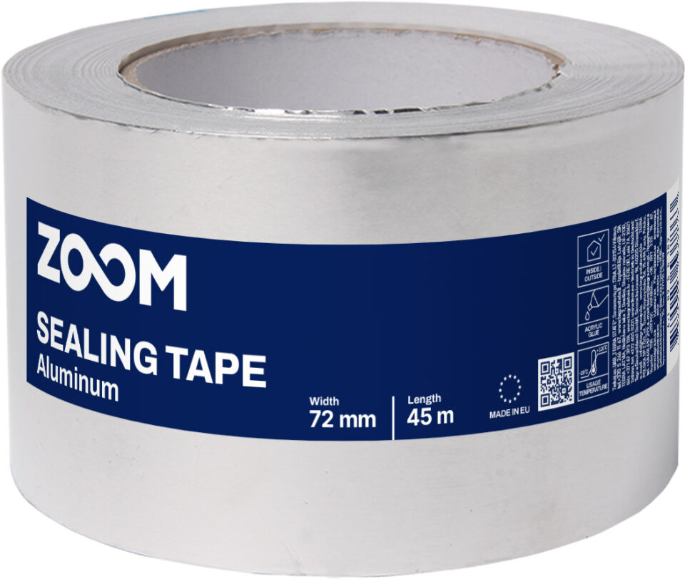 ZOOM Adhesive Aluminum Tape, 72 mm x 45 m