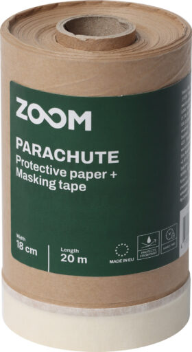 ZOOM Adhesive Tape With Protective Paper for Painting, 18 cm x 20 m