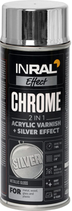INRAL Spray paint CHROME, silver