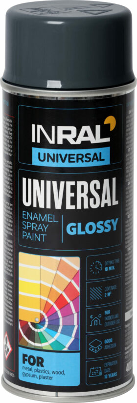 INRAL Spray paint UNIVERSAL Enamel, anthracite grey