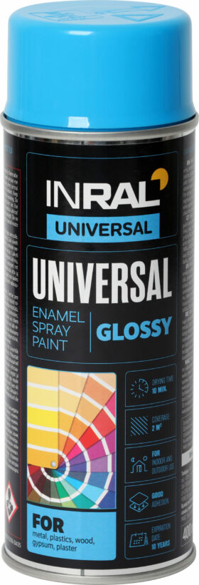 INRAL Spray paint UNIVERSAL Enamel, light blue