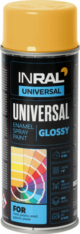 INRAL Spray paint UNIVERSAL Enamel, melon yellow