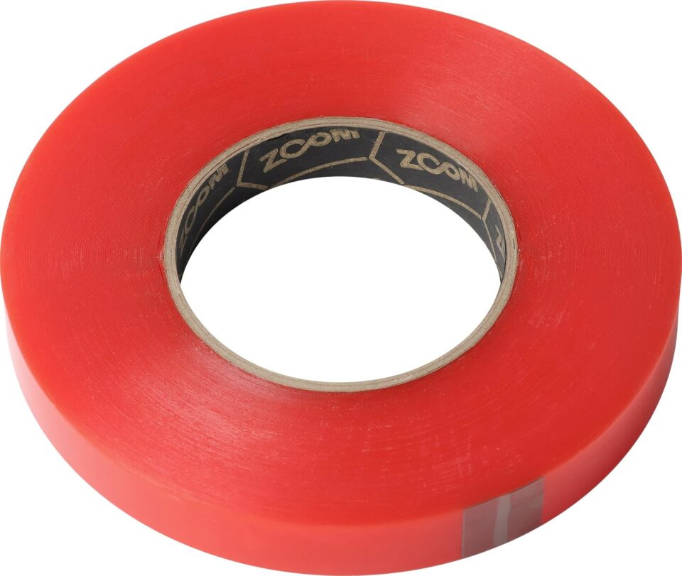 ZOOM MEGA SLIM transparent double-sided adhesive mounting tape, 19mm x 50m roll