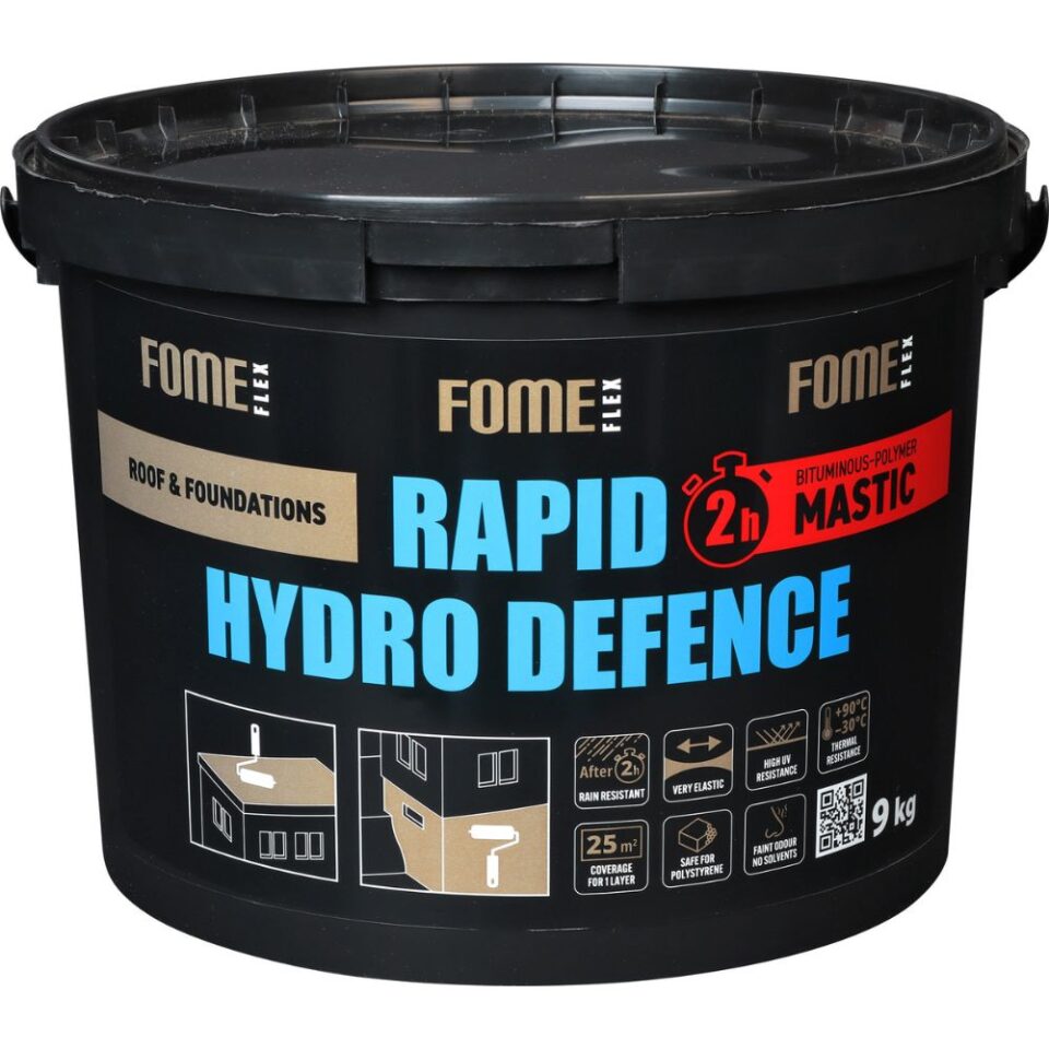 FOME FLEX Rapid Hydro Defence Mastic bituminous mastic, 9 kg pail