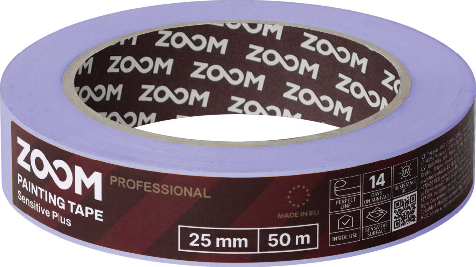 ZOOM Sensitive Plus professional painter’s tape, 25mm x 50m