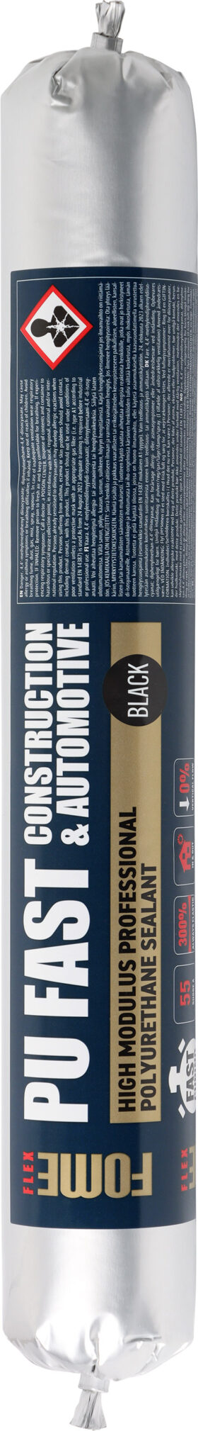 FOME FLEX PU FAST HM CONSTRUCTION & AUTOMOTIVE, schwarz, 600 ml