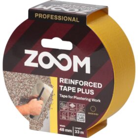 ZOOM Reinforced Tape Plus for Plastering Work, 48 mm x 33 m, Yellow