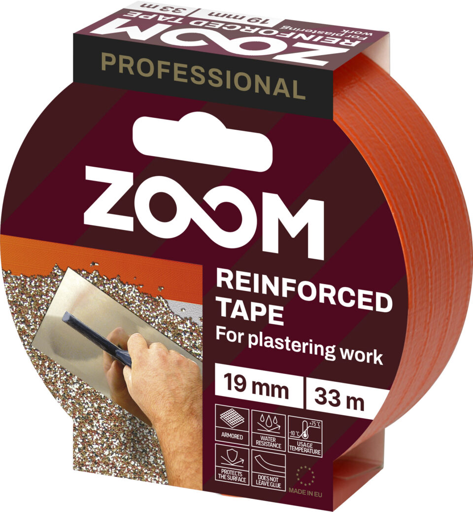 ZOOM Reinforced tape for plastering work, orange 19 mm x 33 m