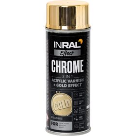 INRAL Spray Paint CHROME Lacquer, Gold