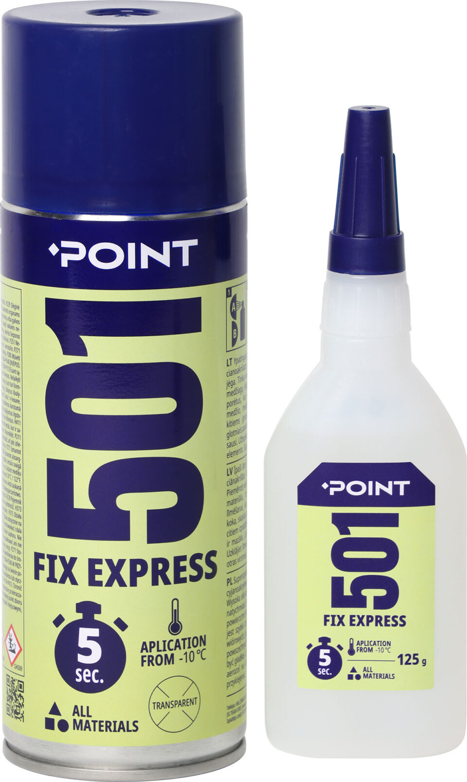 POINT 501 FIX EXPRESS fast and strong adhesive with activator, 400ml+125g