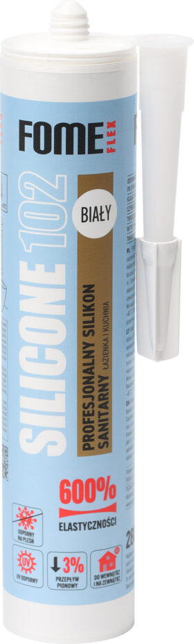 FOME FLEX Uszczelniacz silikonowy SANITARY SILICONE 102, biały