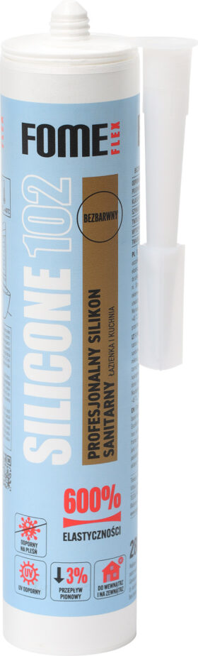FOME FLEX Uszczelniacz silikonowy SANITARY SILICONE 102, bezbarwny