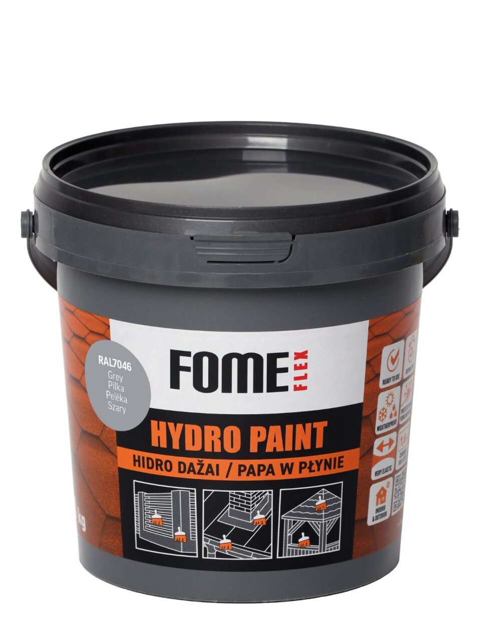 FOME FLEX HYDRO PAINT, Grey RAL7046, 1 kg