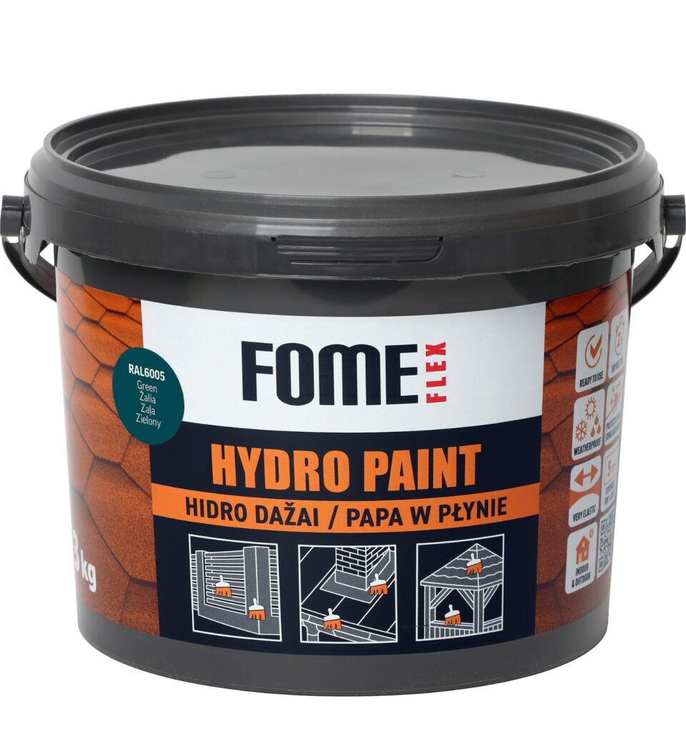 FOME FLEX HYDRO PAINT, Green RAL6005, 3 kg