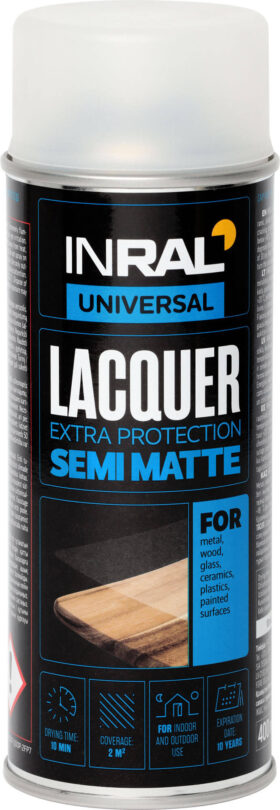 INRAL Acrylic LACQUER, Transparent, Semi Matte
