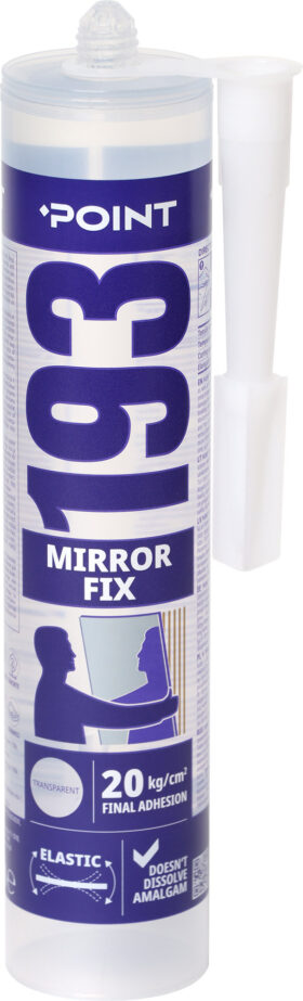 POINT 193 MIRROR FIX Adhesive for Mirror Bonding, Transparent